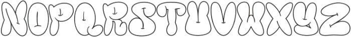 Groovy Bombs Outline otf (400) Font LOWERCASE