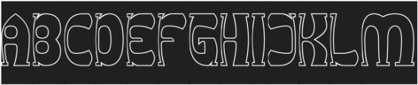 Groovy Funky-Hollow-Inverse otf (400) Font UPPERCASE