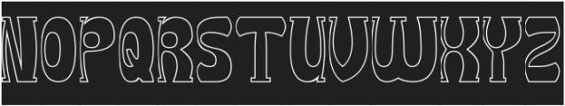 Groovy Funky-Hollow-Inverse otf (400) Font UPPERCASE