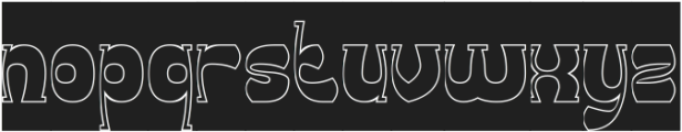 Groovy Funky-Hollow-Inverse otf (400) Font LOWERCASE