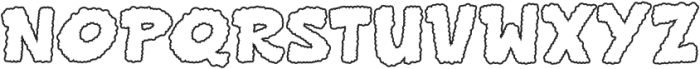 Groovy Kloud Out Line otf (400) Font UPPERCASE
