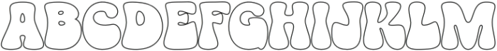 Groovy Orange Outline Regular otf (400) Font UPPERCASE