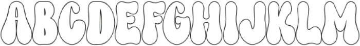 Groovy Syndrome Outline ttf (400) Font UPPERCASE