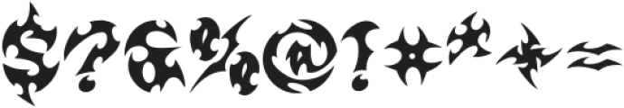 GroovyTribal-Regular otf (400) Font OTHER CHARS