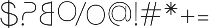 Gropio Typeface ExtraLight otf (200) Font OTHER CHARS