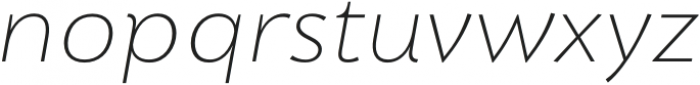 Grosen Thin Italic otf (100) Font LOWERCASE