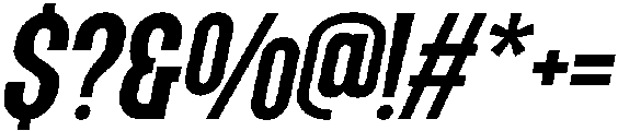 Grotap Bold Italic otf (700) Font OTHER CHARS