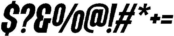 Grotap Extra Bold Italic otf (700) Font OTHER CHARS