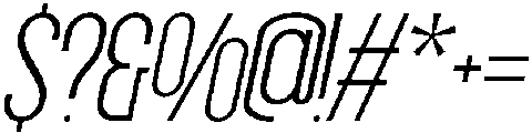 Grotap Thin Italic otf (100) Font OTHER CHARS
