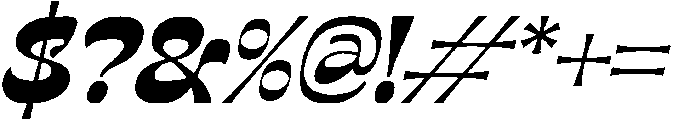 Ground Abandy Italic otf (400) Font OTHER CHARS