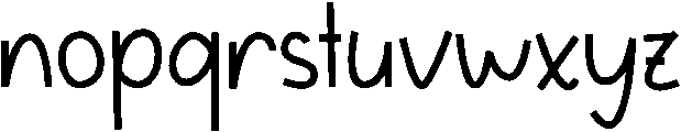 Grow Up Regular otf (400) Font LOWERCASE