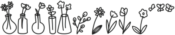 Growing Garden Dingbats otf (400) Font UPPERCASE