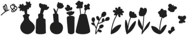 Growing Garden Dingbats otf (400) Font LOWERCASE