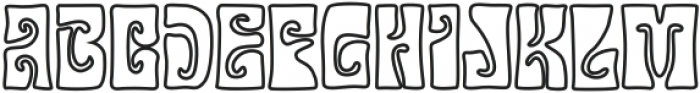 Gruvilicious Outline otf (400) Font LOWERCASE