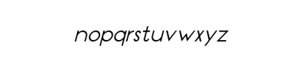 Grande Italic.otf Font LOWERCASE