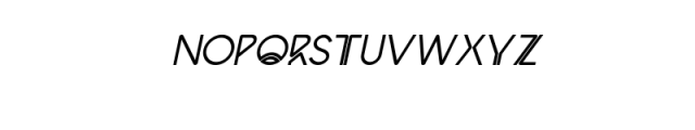 Gravity Bold Italic.ttf Font UPPERCASE