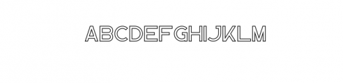 Greenth-Outline.otf Font UPPERCASE