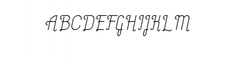 Grey_italic.ttf Font UPPERCASE