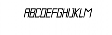 Gruda Thin Italic.ttf Font LOWERCASE