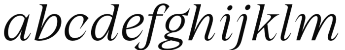 Grand Cru Extralight S Italic Font LOWERCASE