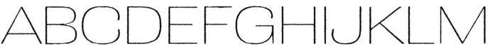 Grange Rough Thin Ext Font UPPERCASE