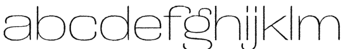 Grange Rough Thin Ext Font LOWERCASE