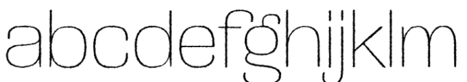 Grange Rough Thin Font LOWERCASE