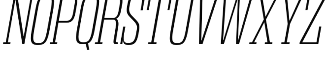 Gravtrac Condensed El It Font UPPERCASE