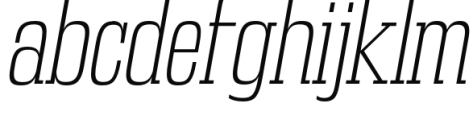 Gravtrac Condensed El It Font LOWERCASE