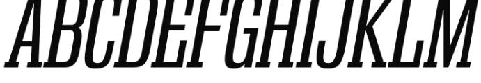 Gravtrac Condensed It Font UPPERCASE