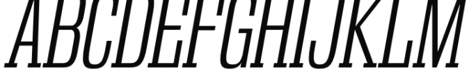 Gravtrac Condensed Lt It Font UPPERCASE