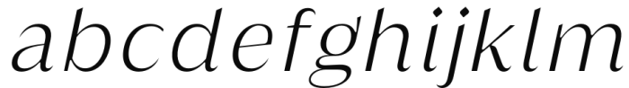 Griggs Sans - LightSlnt Font LOWERCASE