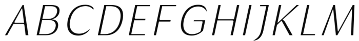 Griggs Sans - ThinGrSlnt Font UPPERCASE