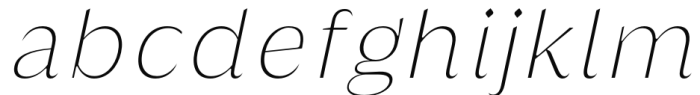 Griggs Sans - ThinSlnt Font LOWERCASE