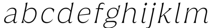 Griggs Serif - ThinGrSlnt Font LOWERCASE