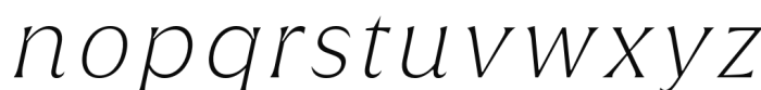 Griggs Serif - ThinGrSlnt Font LOWERCASE