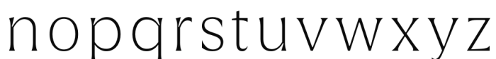 Griggs Serif - ThinGrSs01 Font LOWERCASE