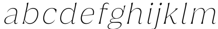 Griggs Serif - ThinSlnt Font LOWERCASE