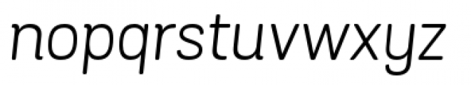 Grota Sans Rounded Book Italic Font LOWERCASE