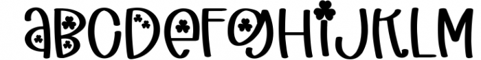Green Clover - A Quirky Saint Patrick's Day Font Font LOWERCASE