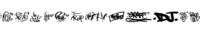Graffiti Tags Font UPPERCASE