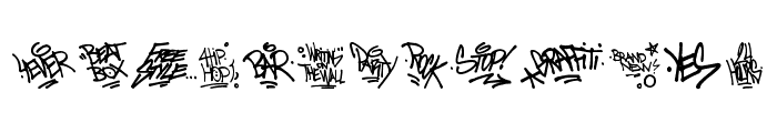 Graffiti Tags Font LOWERCASE