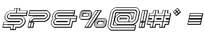 Gran Torino 3D Italic Font OTHER CHARS