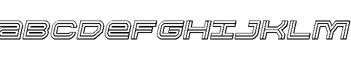 Gran Torino 3D Italic Font UPPERCASE