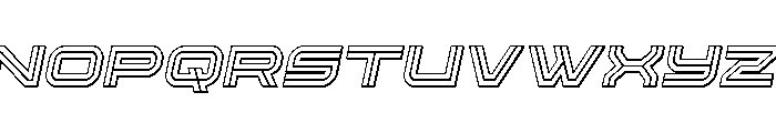 Gran Torino 3D Italic Font UPPERCASE