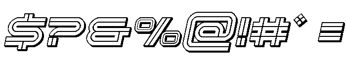 Gran Torino Deep 3D Italic Font OTHER CHARS
