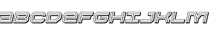 Gran Torino Deep 3D Italic Font UPPERCASE