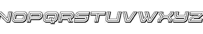 Gran Torino Deep 3D Italic Font UPPERCASE