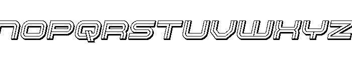 Gran Torino Deep 3D Italic Font LOWERCASE