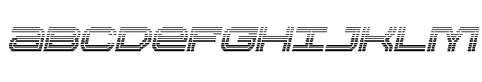 Gran Torino Gradient Italic Font UPPERCASE